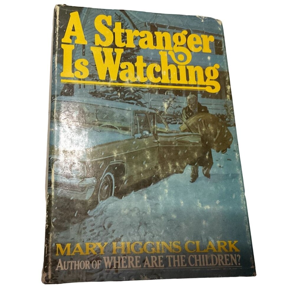 Vtg "A Stranger is Watching" Book 1977 HCDJ Mary Higgins Clark Book Club Ed